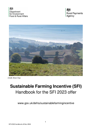 可持续农业激励计划 (SFI) 2023 年优惠手册